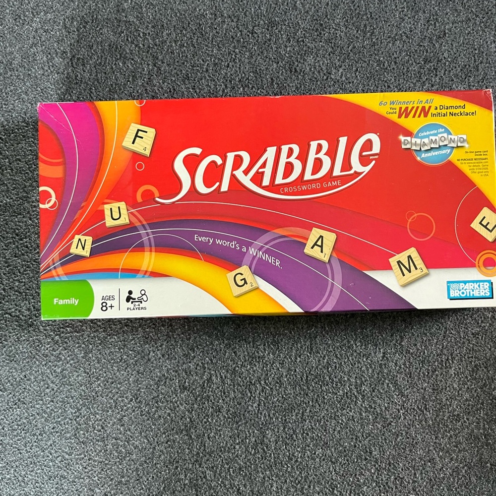 Hasbro Scrabble Board Game - Red and Purple